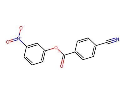 4-Cyanobenzoic acid 3-nitrophenyl ester structure