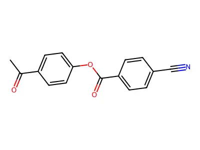 4-Cyanobenzoic acid 4-acetylphenyl ester structure