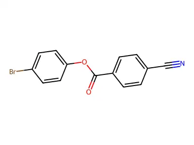 4-Cyanobenzoic acid 4-bromophenyl ester structure