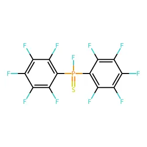 Phosphinothioic fluoride, bis(pentafluorophenyl)- structure