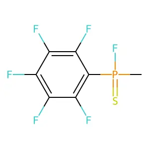 Phosphinothioic fluoride, methyl(pentafluorophenyl)- structure