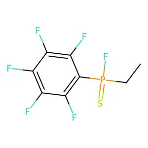 Phosphinothioic fluoride, ethyl(pentafluorophenyl)- structure