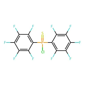 Phosphinothioic chloride, bis(pentafluorophenyl)- structure