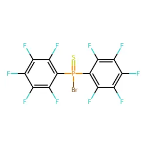 Phosphinothioic bromide, bis(pentafluorophenyl)- structure