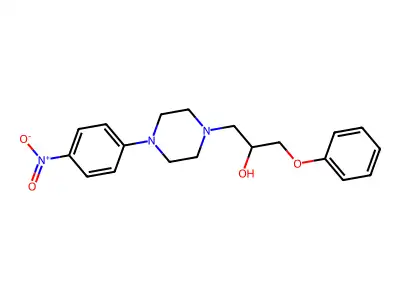 1-[4-(4-Nitrophenyl)piperazin-1-yl]-3-phenoxypropan-2-ol structure