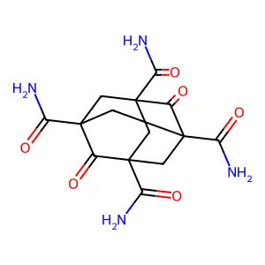Tricyclo(3.3.1.1(sup 3,7))decane-1,3,5,7-tetracarboxamide, 2,6-dioxo- structure
