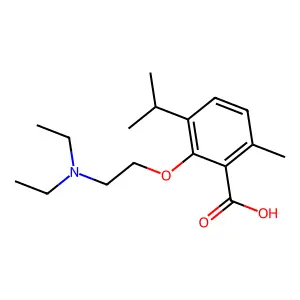 p-Cymene-2-carboxylic acid, 3-(diethylaminoethoxy)- structure