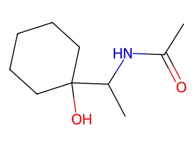 N-[1-(1-hydroxycyclohexyl)ethyl]acetamide structure