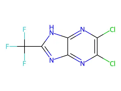 5,6-dichloro-2-(trifluoromethyl)-1H-imidazo[4,5-b]pyrazine structure