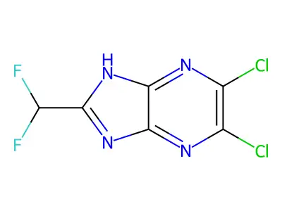 5,6-dichloro-2-(difluoromethyl)-1H-imidazo[4,5-b]pyrazine structure