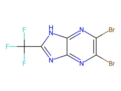 5,6-dibromo-2-(trifluoromethyl)-1H-imidazo[4,5-b]pyrazine structure