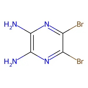 5,6-Dibromopyrazine-2,3-diamine structure