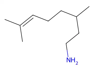 3,7-Dimethyloct-6-en-1-amine structure
