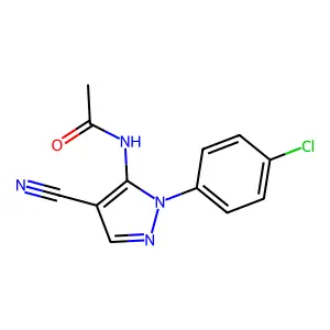 5-Acetamido-1-(P-chlorophenyl)-pyrazole-4-carbonitrile structure