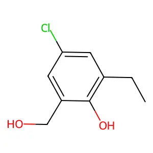 Benzenemethanol, 5-chloro-3-ethyl-2-hydroxy- structure