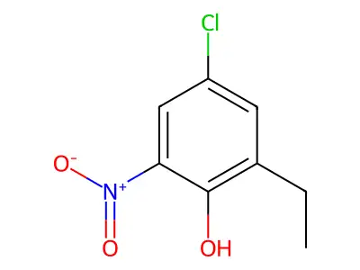 Phenol, 4-chloro-2-ethyl-6-nitro- structure