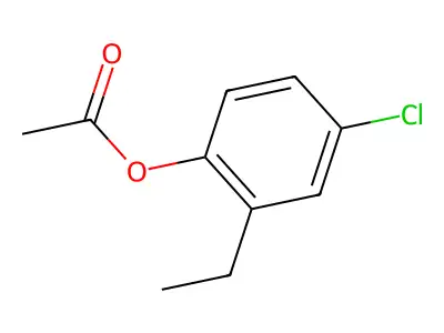 Phenol, 4-chloro-2-ethyl-, acetate structure