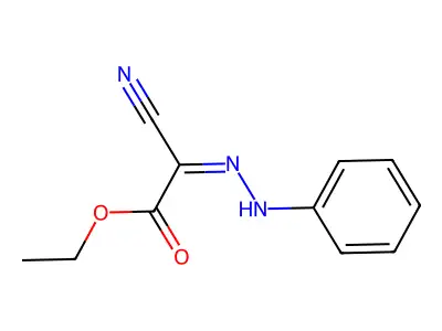 Ethyl (2E)-cyano(phenylhydrazono)ethanoate structure