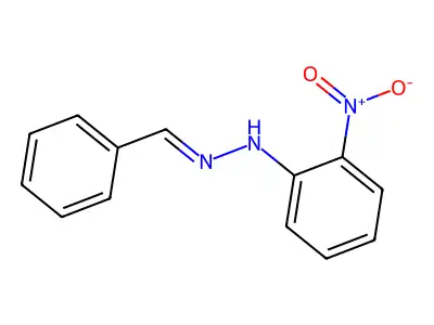 Benzaldehyde 2-nitrophenylhydrazone structure