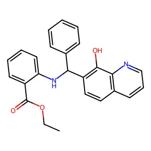 Ethyl 2-{[(8-hydroxyquinolin-7-yl)(phenyl)methyl]amino}benzoate structure