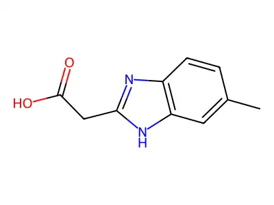 (6-methyl-1H-benzimidazol-2-yl)acetic acid structure
