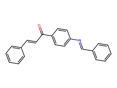 1-[4-(benzylideneamino)phenyl]-3-phenylprop-2-en-1-one structure