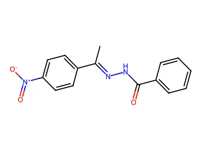 N'-[1-(4-nitrophenyl)ethylidene]benzohydrazide structure