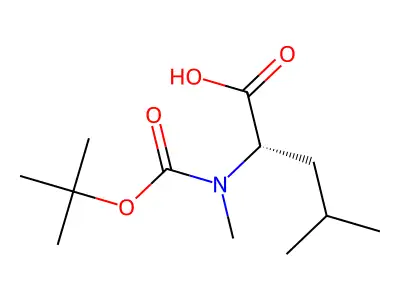 (S)-2-((tert-Butoxycarbonyl)amino)-4,4-dimethylpentanoic acid structure