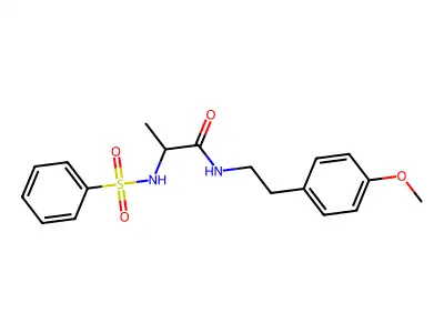 2-(benzenesulfonamido)-N-[2-(4-methoxyphenyl)ethyl]propanamide structure