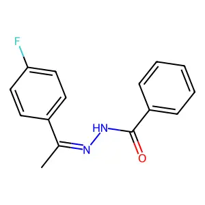 N-[1-(4-fluorophenyl)ethylideneamino]benzamide structure