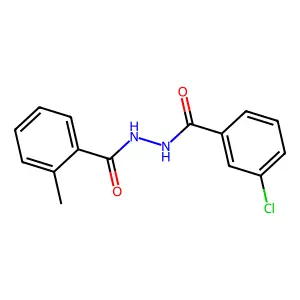 N'-(3-chlorobenzoyl)-2-methylbenzohydrazide structure