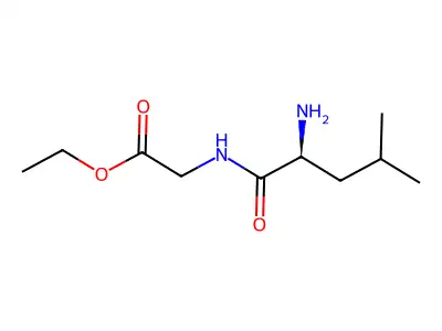 (S)-Ethyl 2-(2-amino-4-methylpentanamido)acetate structure