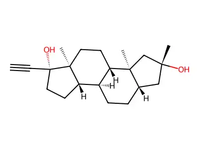 2-alpha-Methyl-A-nor-17-alpha-pregn-20-yne-2-beta,17-beta-diol structure