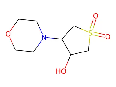 4-Morpholin-4-yl-1,1-dioxothiolan-3-ol structure