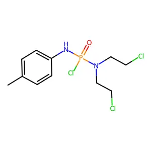 N,N-Bis(2-chloroethyl)-N'-(4-methylphenyl)phosphorodiamidic chloride structure