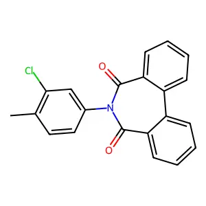 6-(3-chloro-4-methylphenyl)-5H-dibenzo[c,e]azepine-5,7(6H)-dione structure