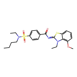 (Z)-4-(N-butyl-N-ethylsulfamoyl)-N-(3-ethyl-4-methoxybenzo[d]thiazol-2(3H)-ylidene)benzamide structure