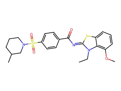 (Z)-N-(3-ethyl-4-methoxybenzo[d]thiazol-2(3H)-ylidene)-4-((3-methylpiperidin-1-yl)sulfonyl)benzamide structure