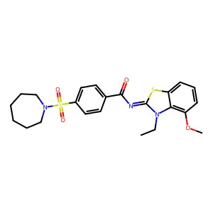(Z)-4-(azepan-1-ylsulfonyl)-N-(3-ethyl-4-methoxybenzo[d]thiazol-2(3H)-ylidene)benzamide structure