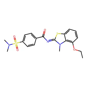 4-(dimethylsulfamoyl)-N-(4-ethoxy-3-methyl-1,3-benzothiazol-2-ylidene)benzamide structure