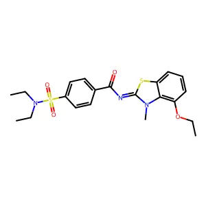 4-(diethylsulfamoyl)-N-(4-ethoxy-3-methyl-1,3-benzothiazol-2-ylidene)benzamide structure