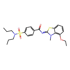 4-(dipropylsulfamoyl)-N-(4-ethoxy-3-methyl-1,3-benzothiazol-2-ylidene)benzamide structure