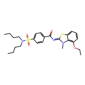 (Z)-4-(N,N-dibutylsulfamoyl)-N-(4-ethoxy-3-methylbenzo[d]thiazol-2(3H)-ylidene)benzamide structure