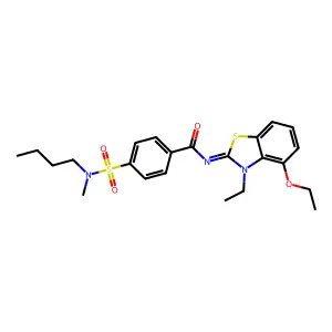 (Z)-4-(N-butyl-N-methylsulfamoyl)-N-(4-ethoxy-3-ethylbenzo[d]thiazol-2(3H)-ylidene)benzamide structure
