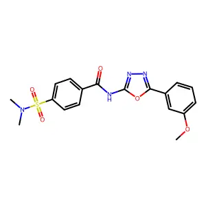 4-(dimethylsulfamoyl)-N-[5-(3-methoxyphenyl)-1,3,4-oxadiazol-2-yl]benzamide structure