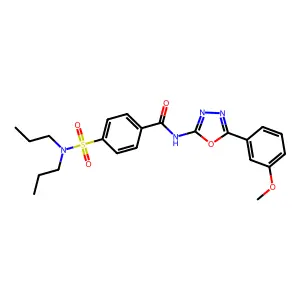 4-(dipropylsulfamoyl)-N-[5-(3-methoxyphenyl)-1,3,4-oxadiazol-2-yl]benzamide structure