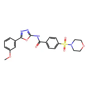 N-(5-(3-methoxyphenyl)-1,3,4-oxadiazol-2-yl)-4-(morpholinosulfonyl)benzamide structure