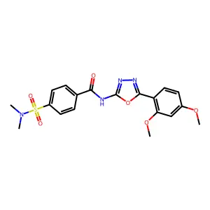 N-[5-(2,4-dimethoxyphenyl)-1,3,4-oxadiazol-2-yl]-4-(dimethylsulfamoyl)benzamide structure