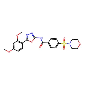 N-(5-(2,4-dimethoxyphenyl)-1,3,4-oxadiazol-2-yl)-4-(morpholinosulfonyl)benzamide structure