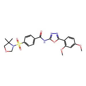 N-[5-(2,4-dimethoxyphenyl)-1,3,4-oxadiazol-2-yl]-4-[(4,4-dimethyl-1,3-oxazolidin-3-yl)sulfonyl]benzamide structure
